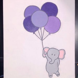 Cute Elephant Painting